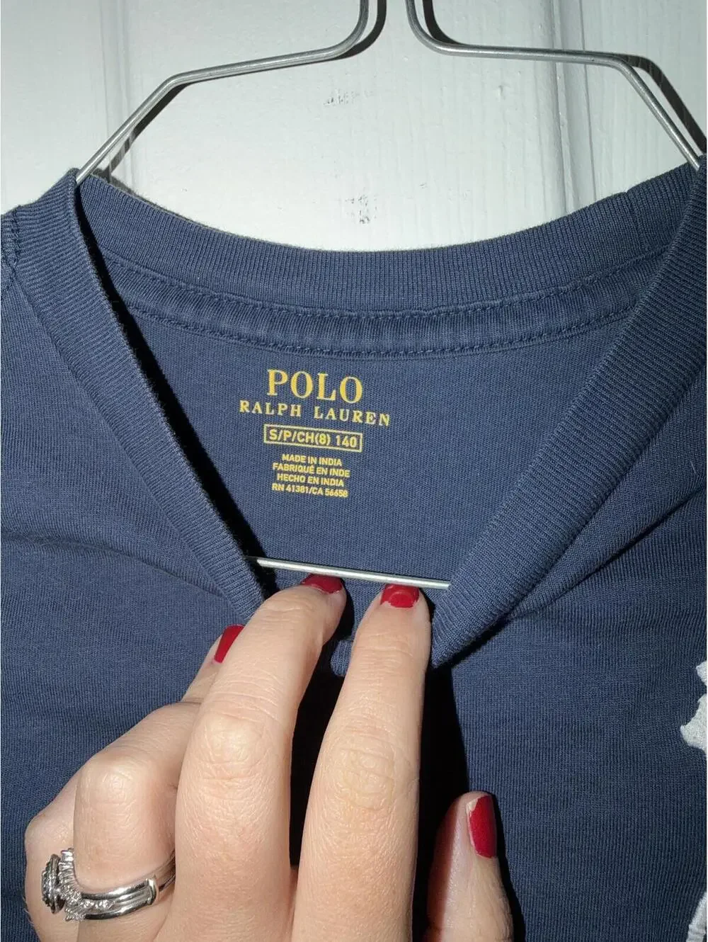 Polo Ralph Lauren Navy Blue Boys T-Shirt with White Logo